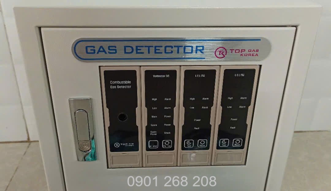 tủ báo rò gas 3 kênh đầu dò topgas